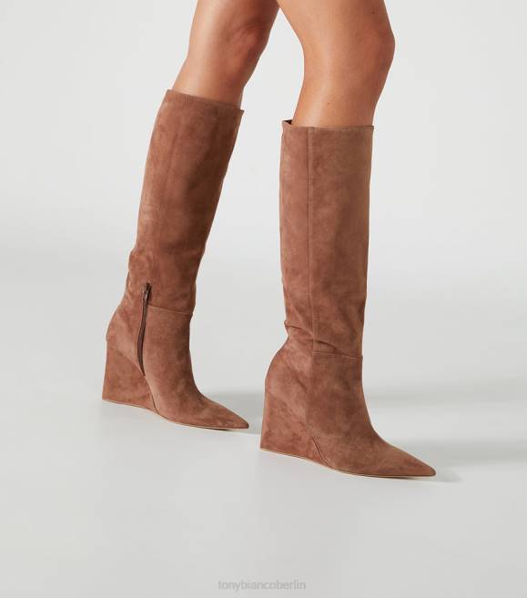 kniehohe Stiefel| de Tony Bianco Frauen Drake-Kalbsstiefel Sattelwildleder 4624403